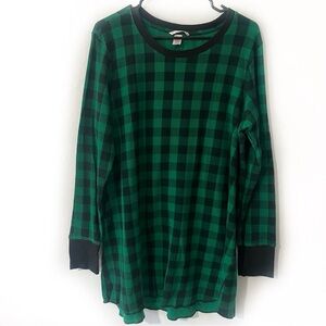Victoria’s Secret Green Buffalo Plaid Sleep Shirt Sz XL